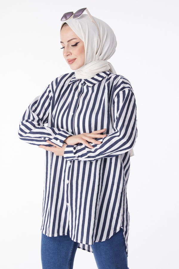 Çizgili Tunik Lacivert - 13172 LACİVERT