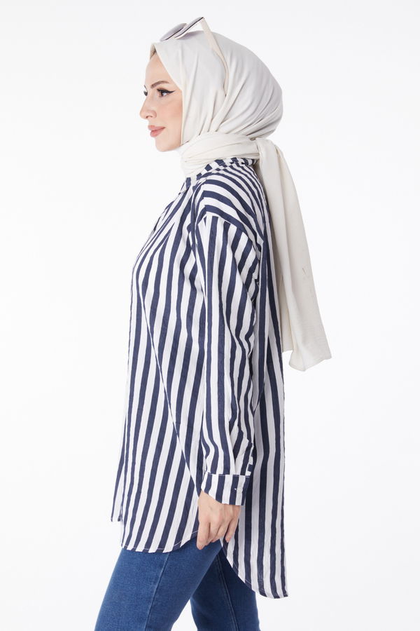 Çizgili Tunik Lacivert - 13172 LACİVERT
