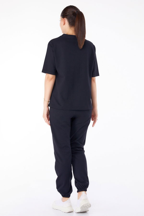 T-shirt +Pantolon İkili Takım Siyah - 13199