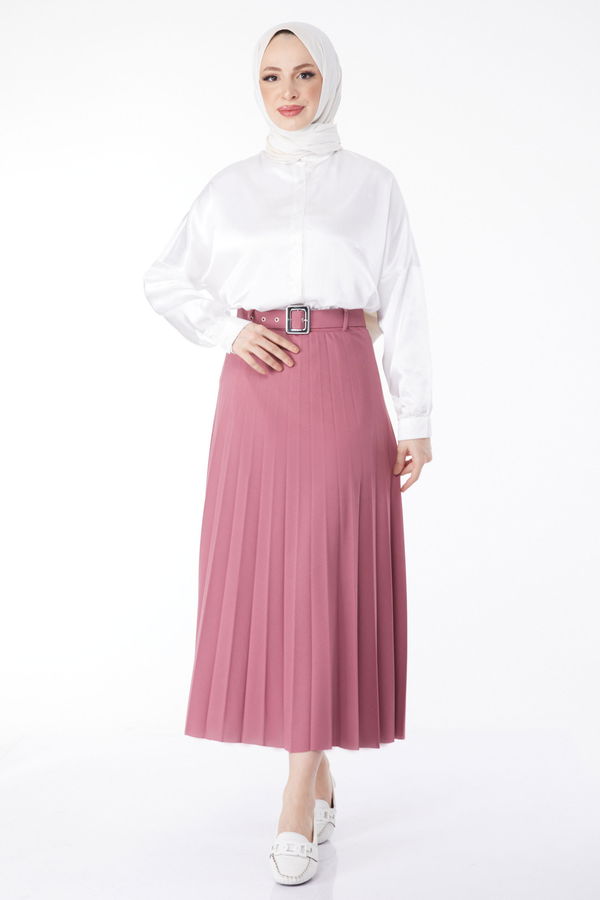 Kemerli Etek Pembe - 23026 PEMBE