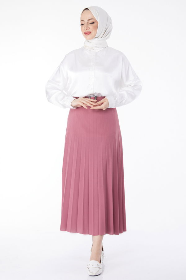 Kemerli Etek Pembe - 23026 PEMBE