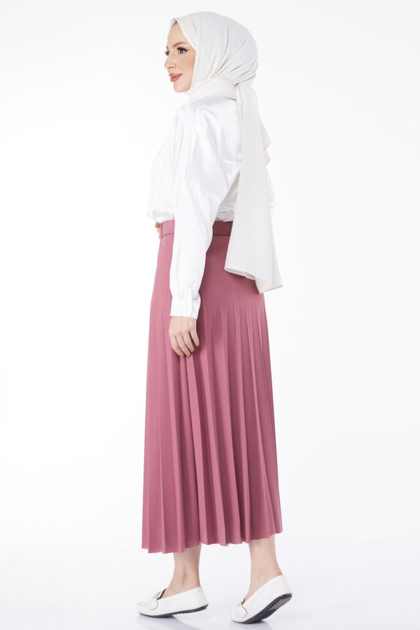 Kemerli Etek Pembe - 23026 PEMBE