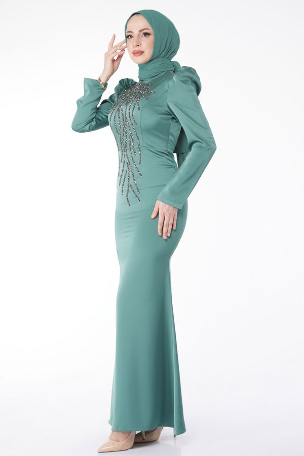 Abiye Elbise Yeşil - 23429 YEŞİL