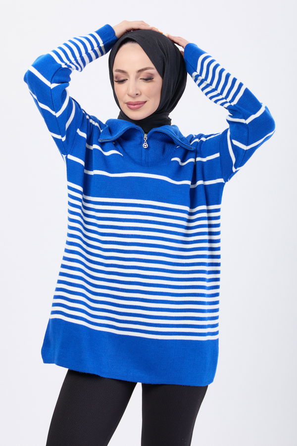 Triko Kazak Mavi - 23632 MAVİ