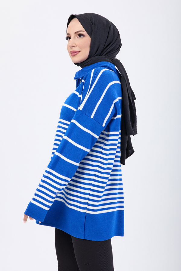 Triko Kazak Mavi - 23632 MAVİ