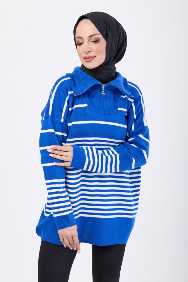 Triko Kazak Mavi - 23632 MAVİ