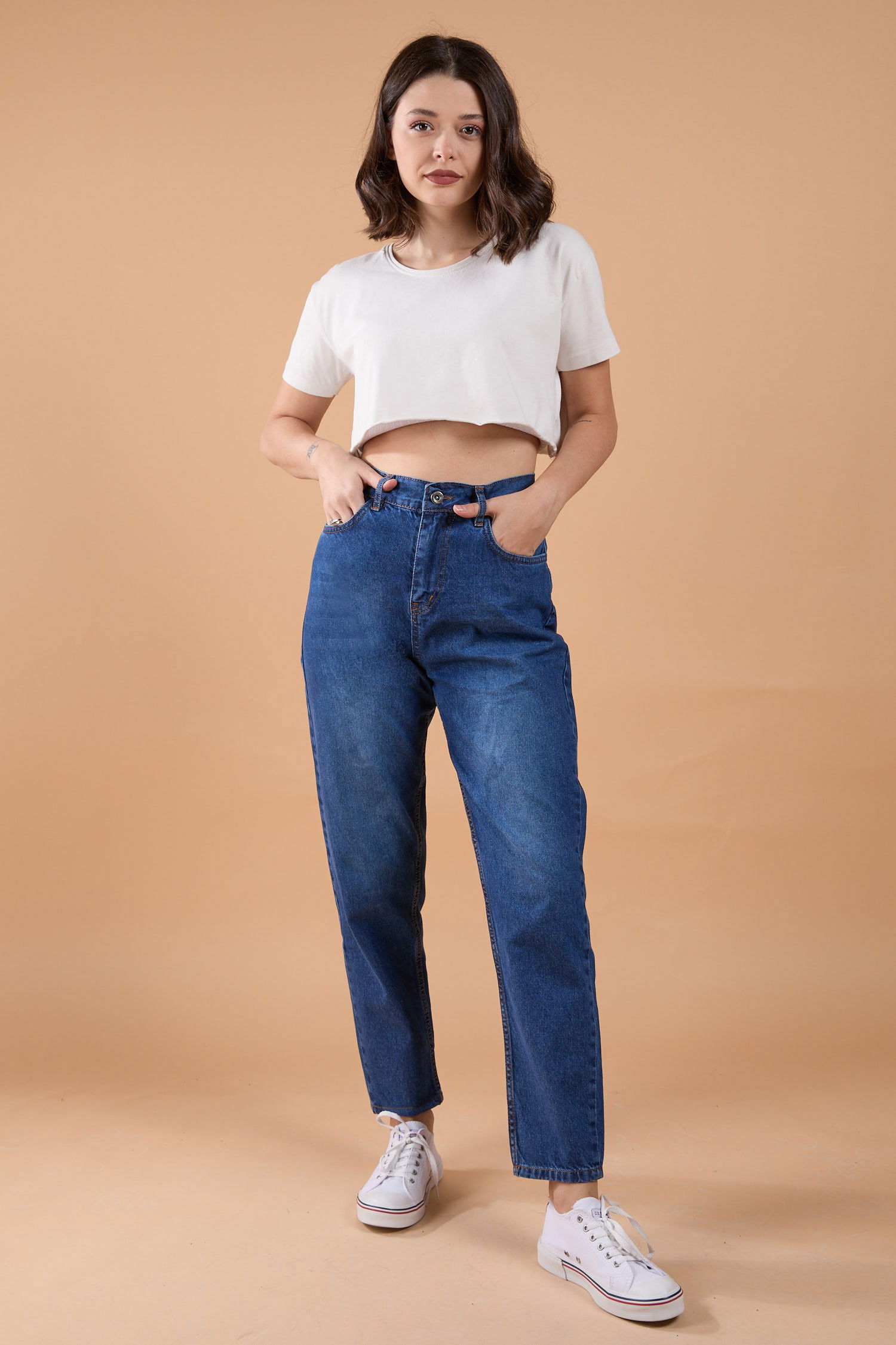 Mom Pantolon Mavi - 23786 MAVİ