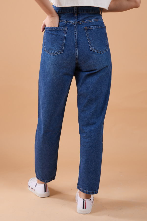 Mom Pantolon Mavi - 23786 MAVİ