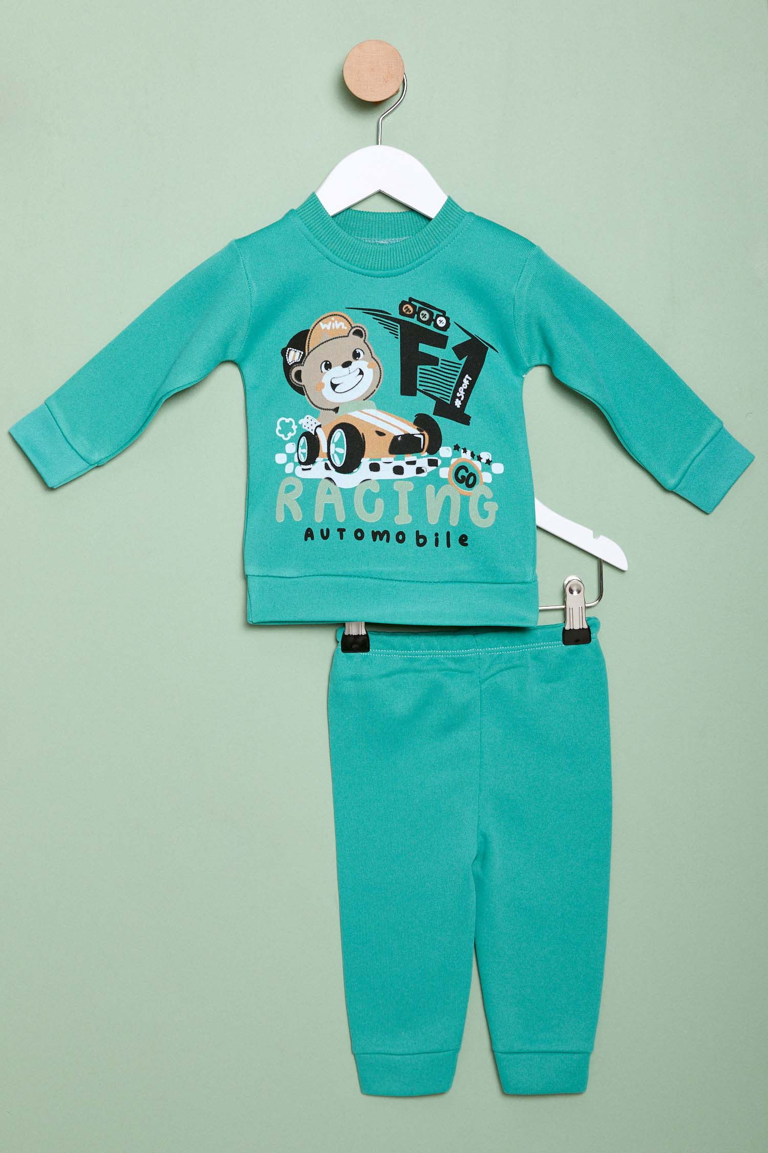 Erkek Çocuk Yeşil Bebek Takımı - 23976 YEŞİL