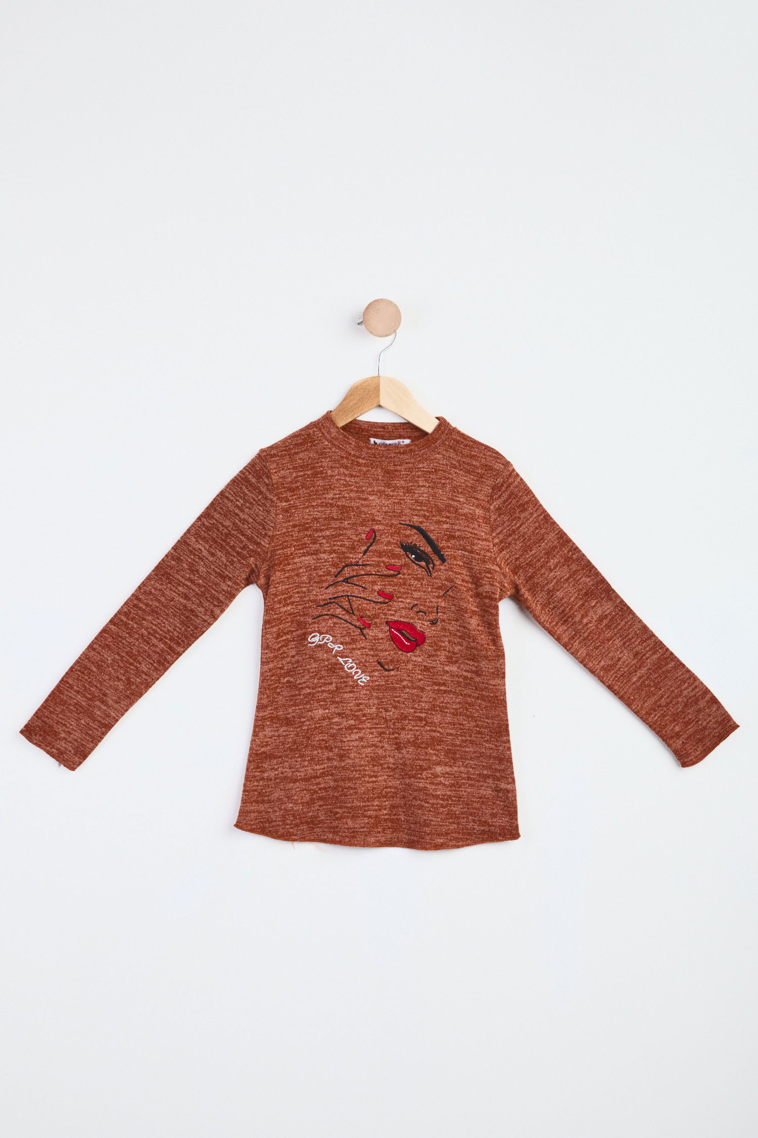 Kız Çocuk Taba Sweatshirt - 23987
