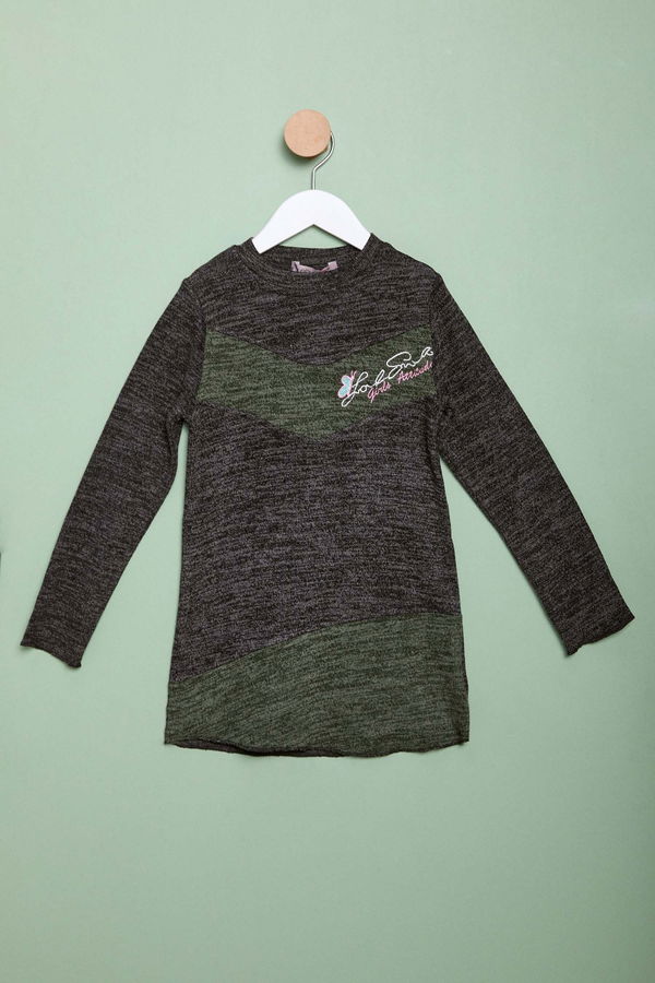 Kız Çocuk Haki Sweatshirt - 23988