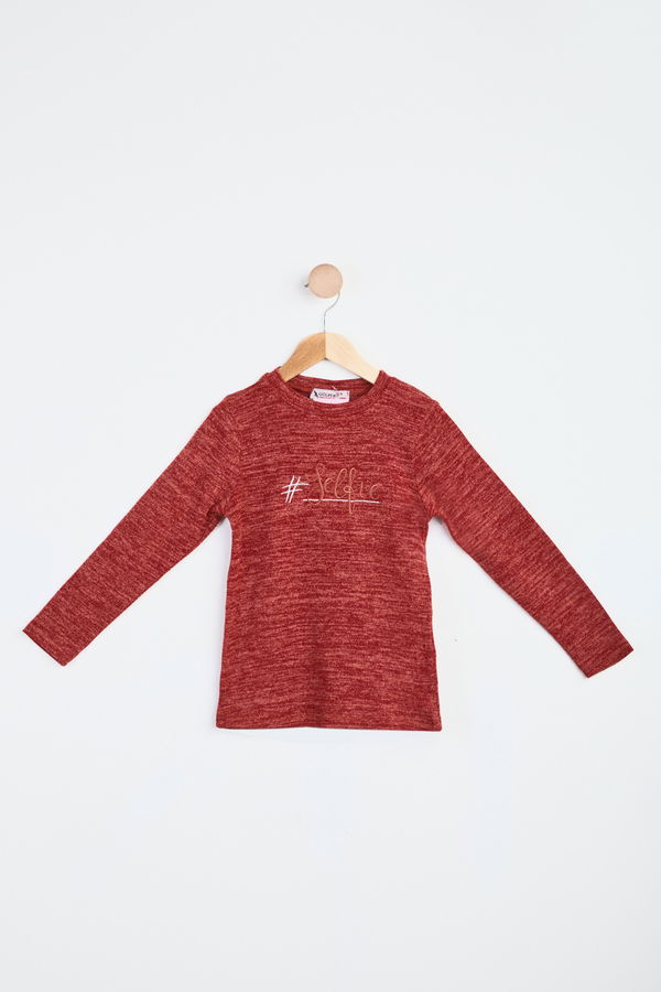 Kız Çocuk Kiremit Sweatshirt - 23989