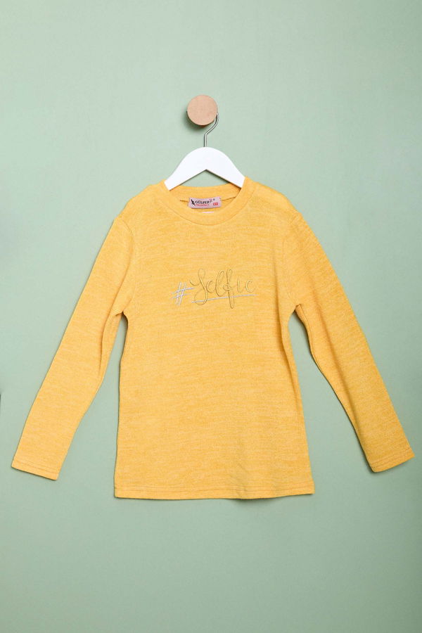 Kız Çocuk Sarı Sweatshirt - 23989 Sarı