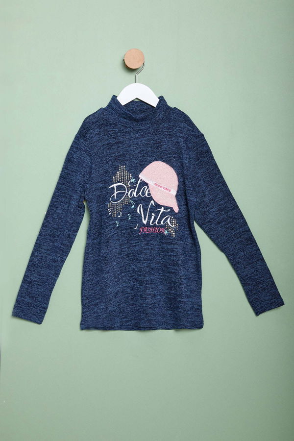 Kız Çocuk Lacivert Sweatshirt - 23990 LACİVERT