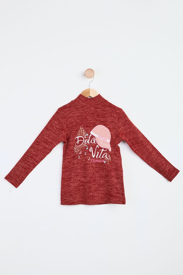 Kız Çocuk Kiremit Sweatshirt - 23990 KİREMİT