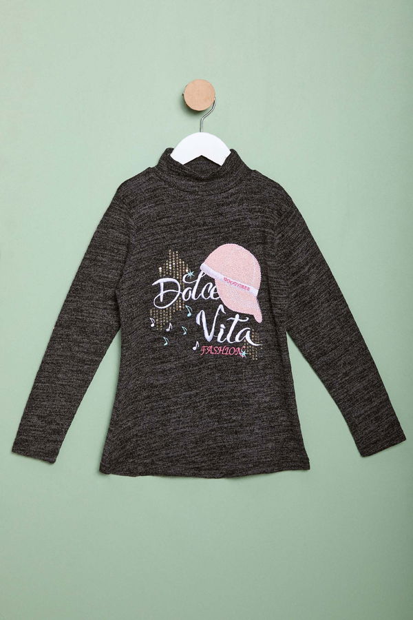 Kız Çocuk Siyah Sweatshirt - 23990
