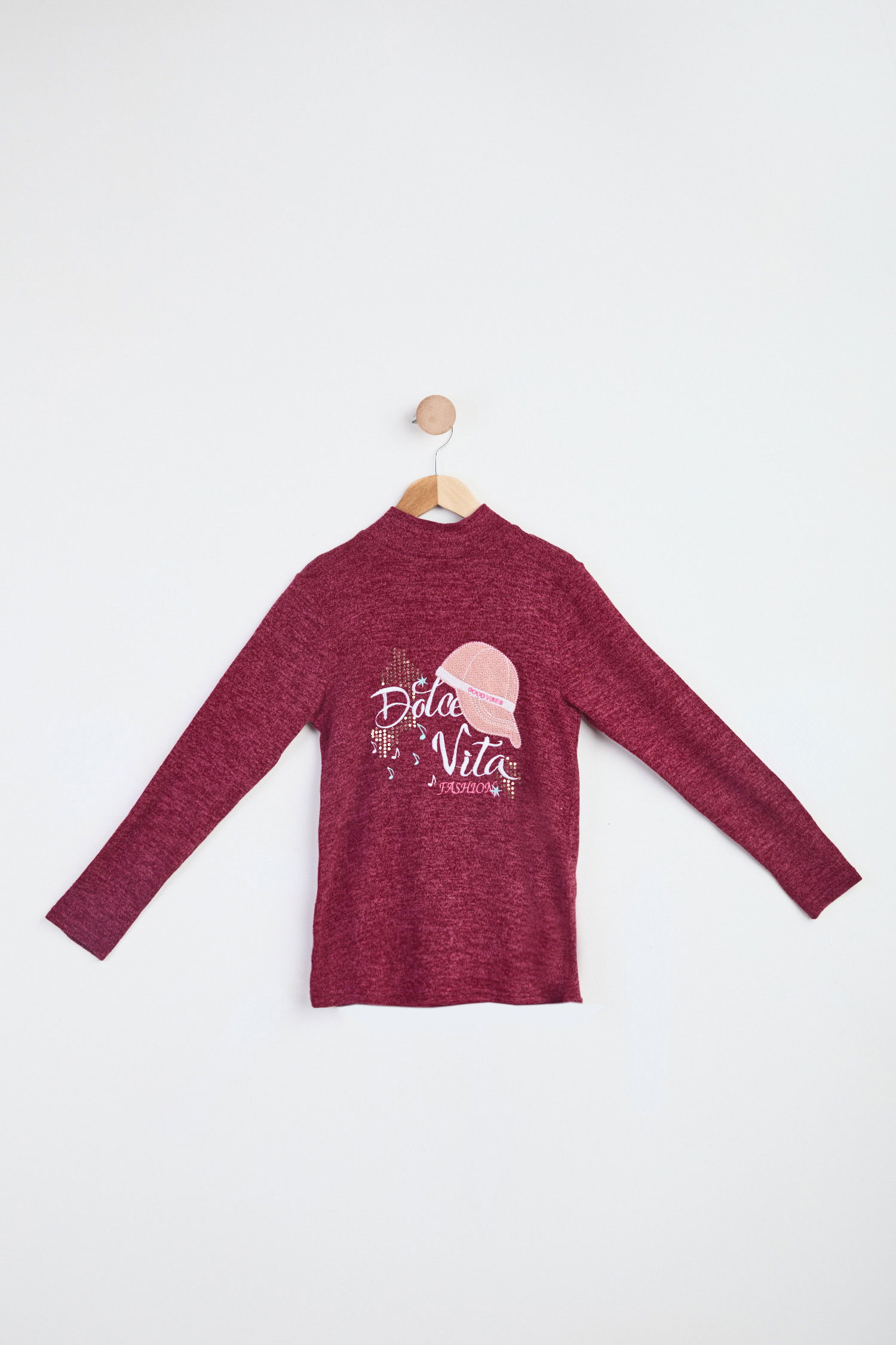Kız Çocuk Bordo Sweatshirt - 23990 BORDO