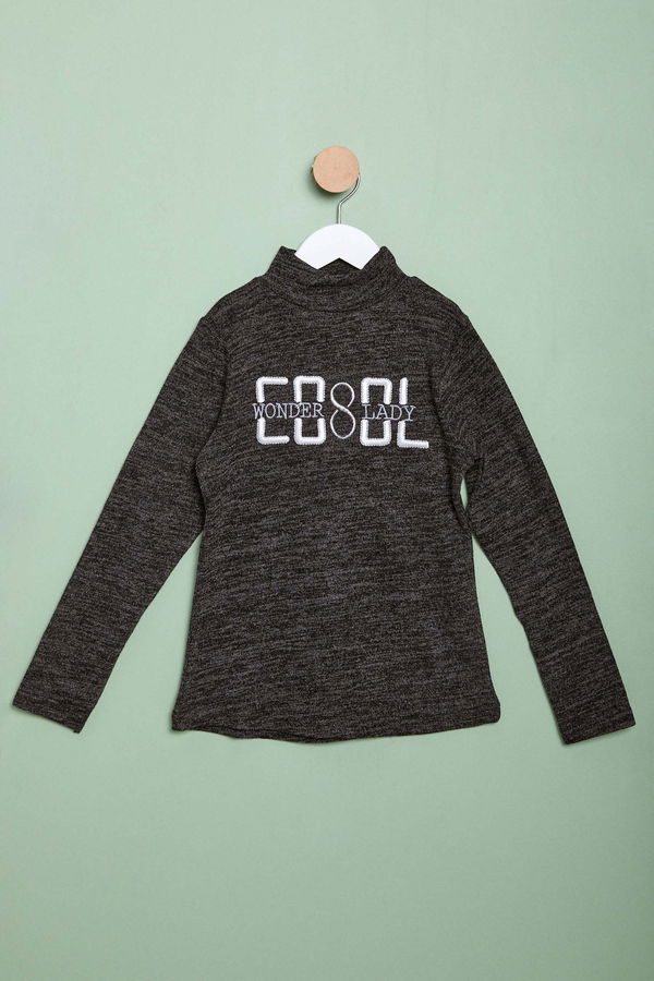 Kız Çocuk Siyah Sweatshirt - 23992 SİYAH