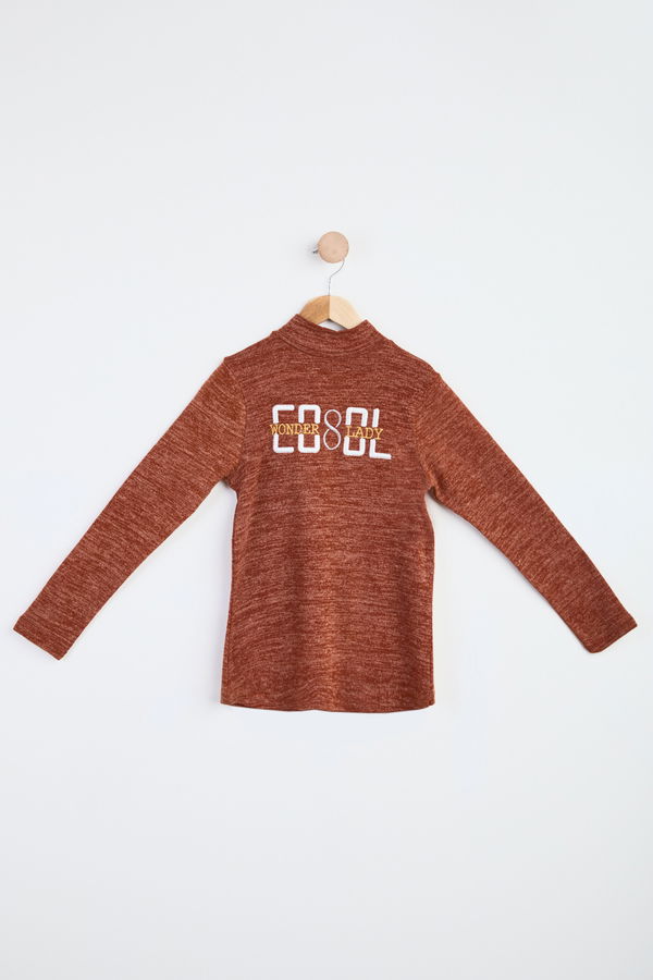 Kız Çocuk Taba Sweatshirt - 23992 TABA