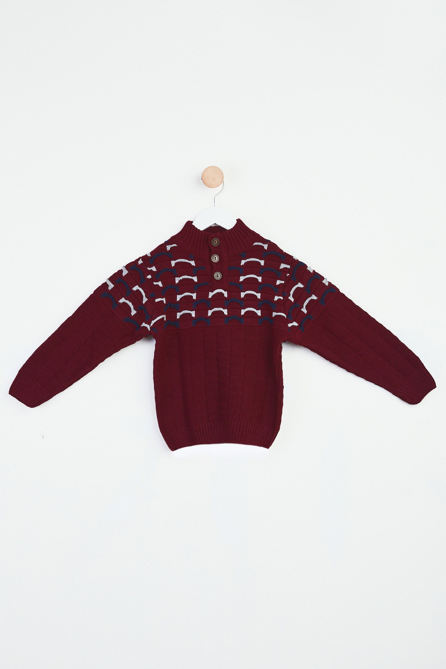 Erkek Çocuk Bordo Kazak - 24097 BORDO