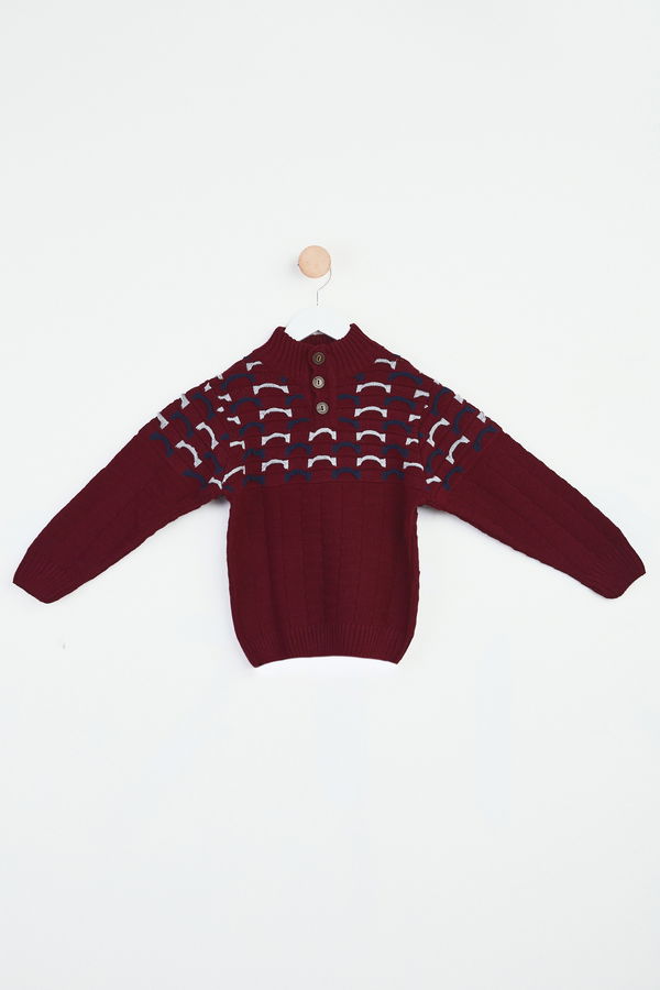 Erkek Çocuk Bordo Kazak - 24097 BORDO