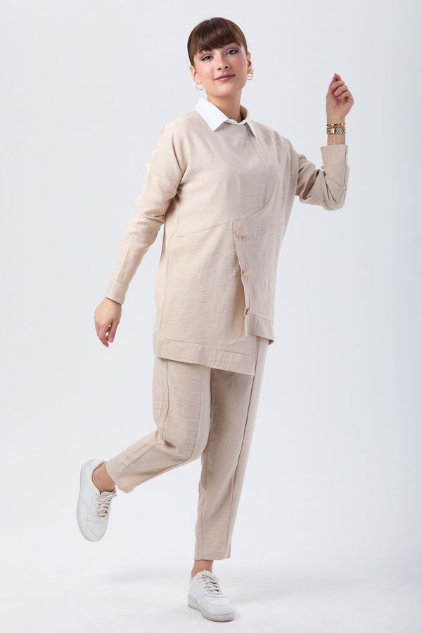 Tunik+Pantolon Bej - 24115 BEJ