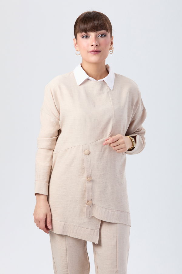 Tunik+Pantolon Bej - 24115 BEJ