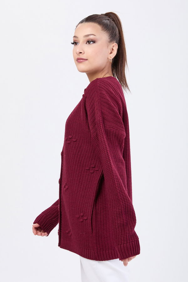 Triko Hırka Bordo - 24145 BORDO