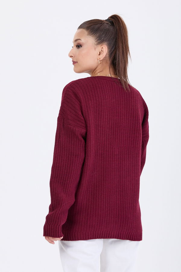 Triko Hırka Bordo - 24145 BORDO