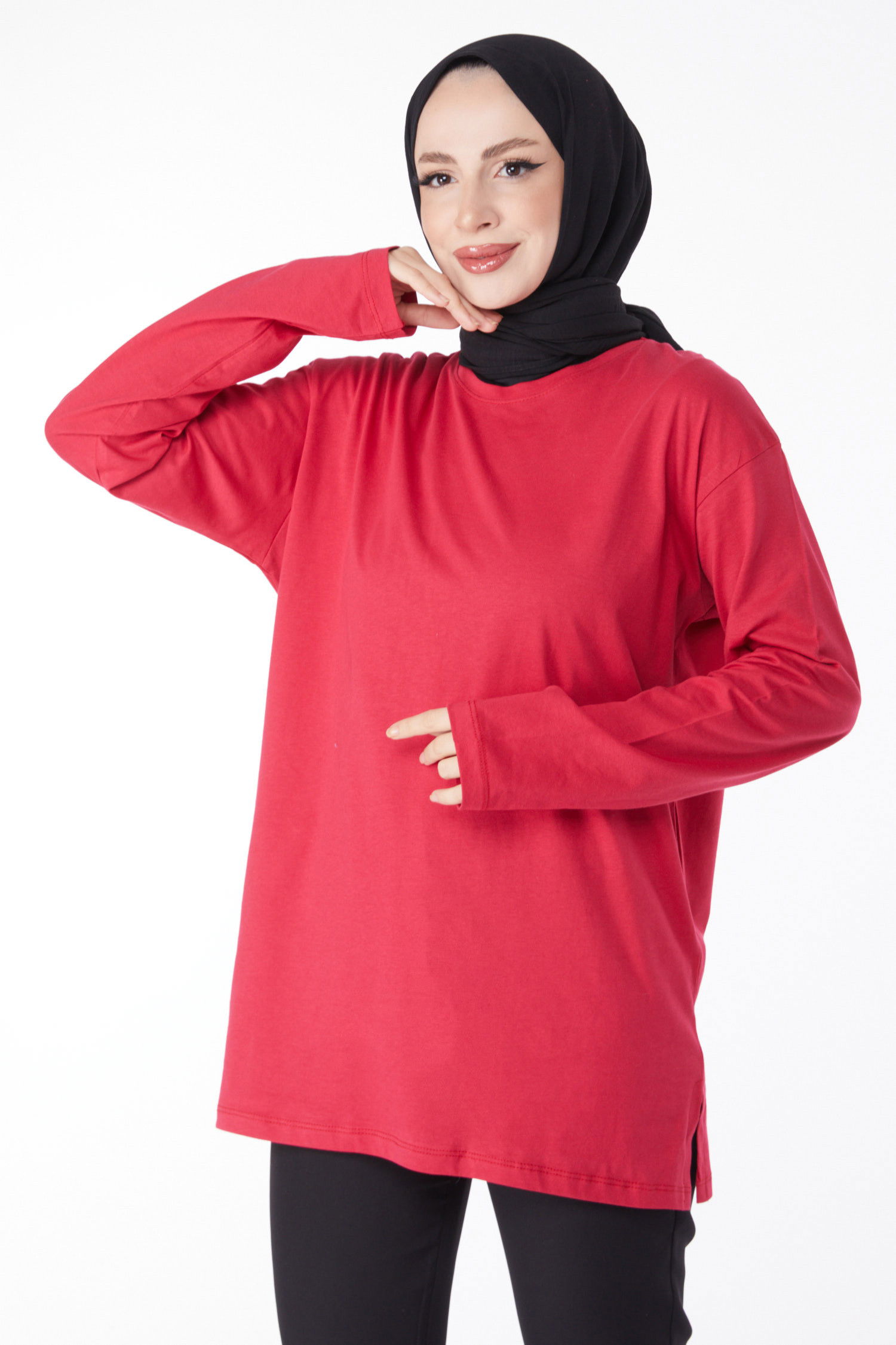 T-Shirt Fuşya - 24189 FUŞYA