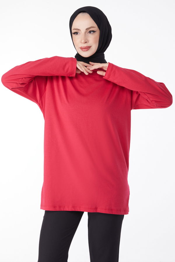 T-Shirt Fuşya - 24189 FUŞYA