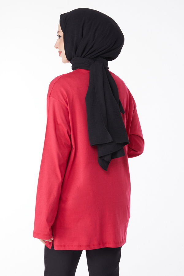 T-Shirt Fuşya - 24189 FUŞYA