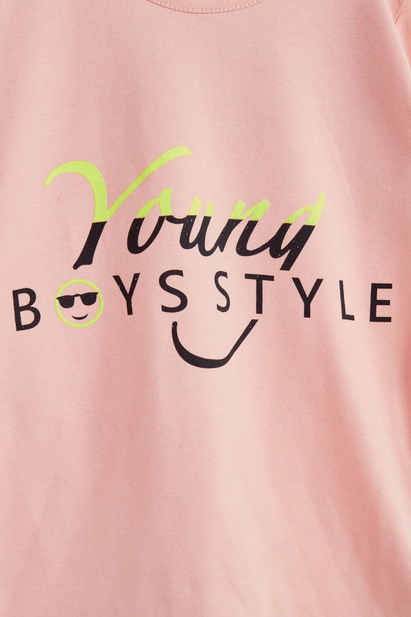 Kız Çocuk Pembe Uzun Kol Baskılı sweatshirt - 24267 PEMBE