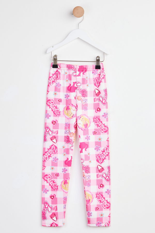 Kız Çocuk Pembe Baskılı Tayt - 24468 PEMBE