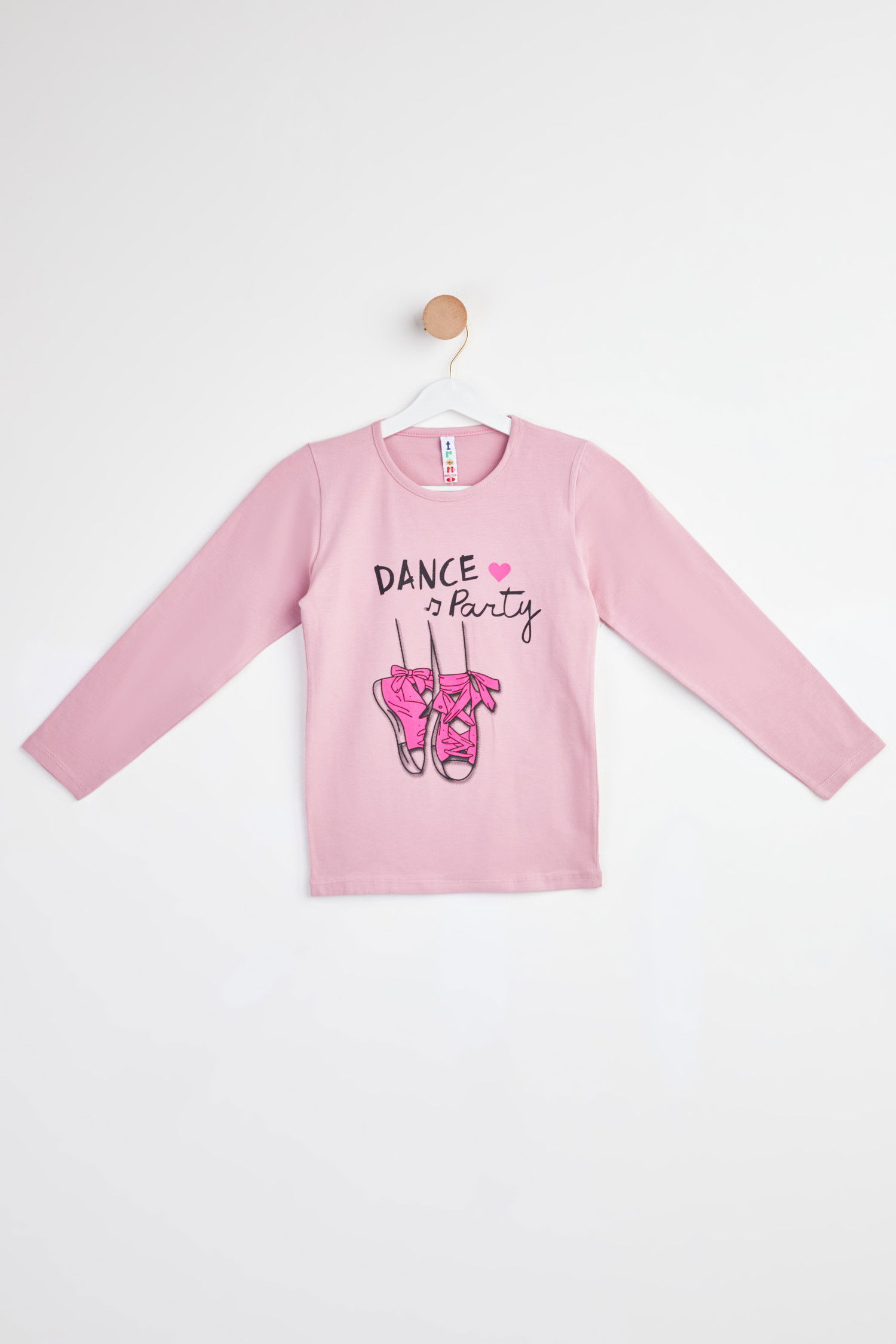 Baskılı Uzun Kollu T-shirt Pembe - 24476