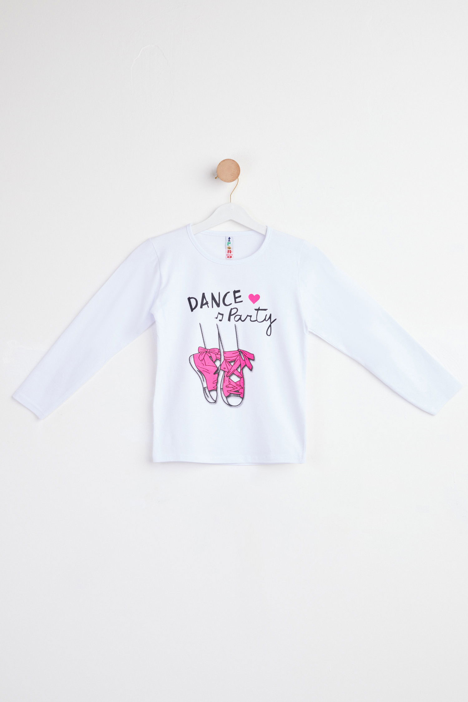 Baskılı Uzun Kollu T-shirt Beyaz - 24476