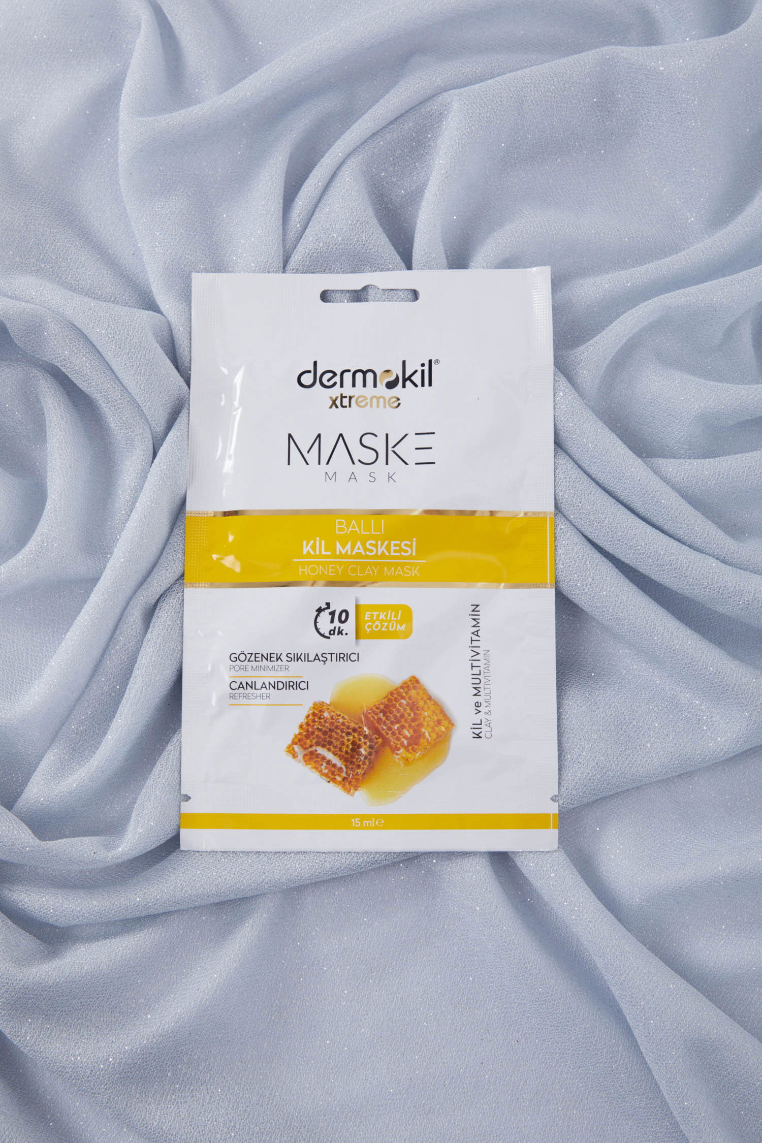 çok Renkli DERMOKIL 15 ML BALLI KIL MASKESI GOZENEK SIKILASTIRICI CANLANDIRICI - 24554
