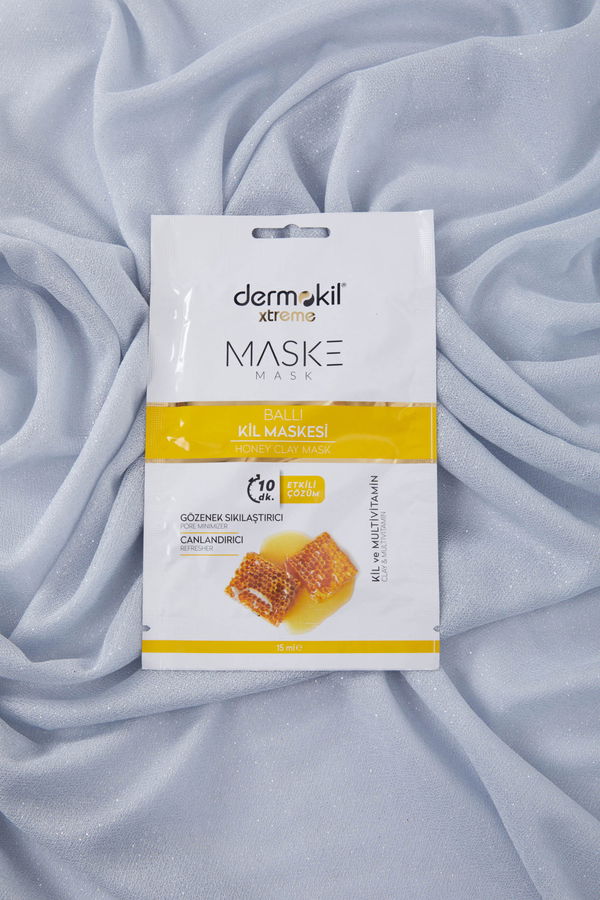 çok Renkli DERMOKIL 15 ML BALLI KIL MASKESI GOZENEK SIKILASTIRICI CANLANDIRICI - 24554