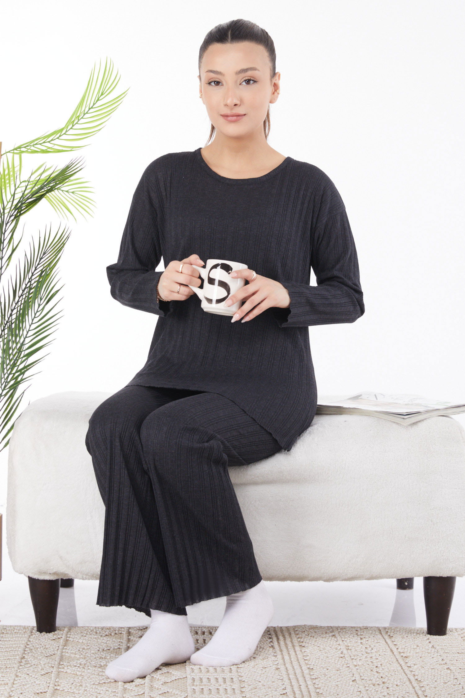 Pijama Takımı Antrasit - 24617 ANTRASİT