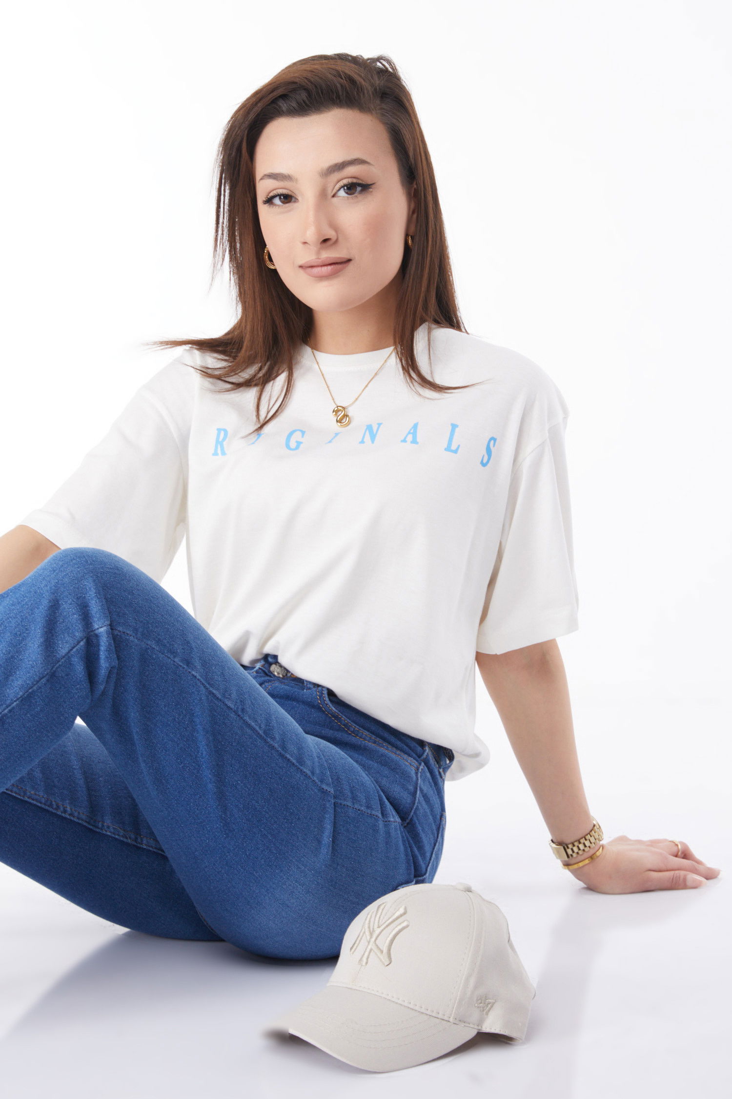 Kısa Kollu Baskılı T-shirt Beyaz - 24636 BEYAZ