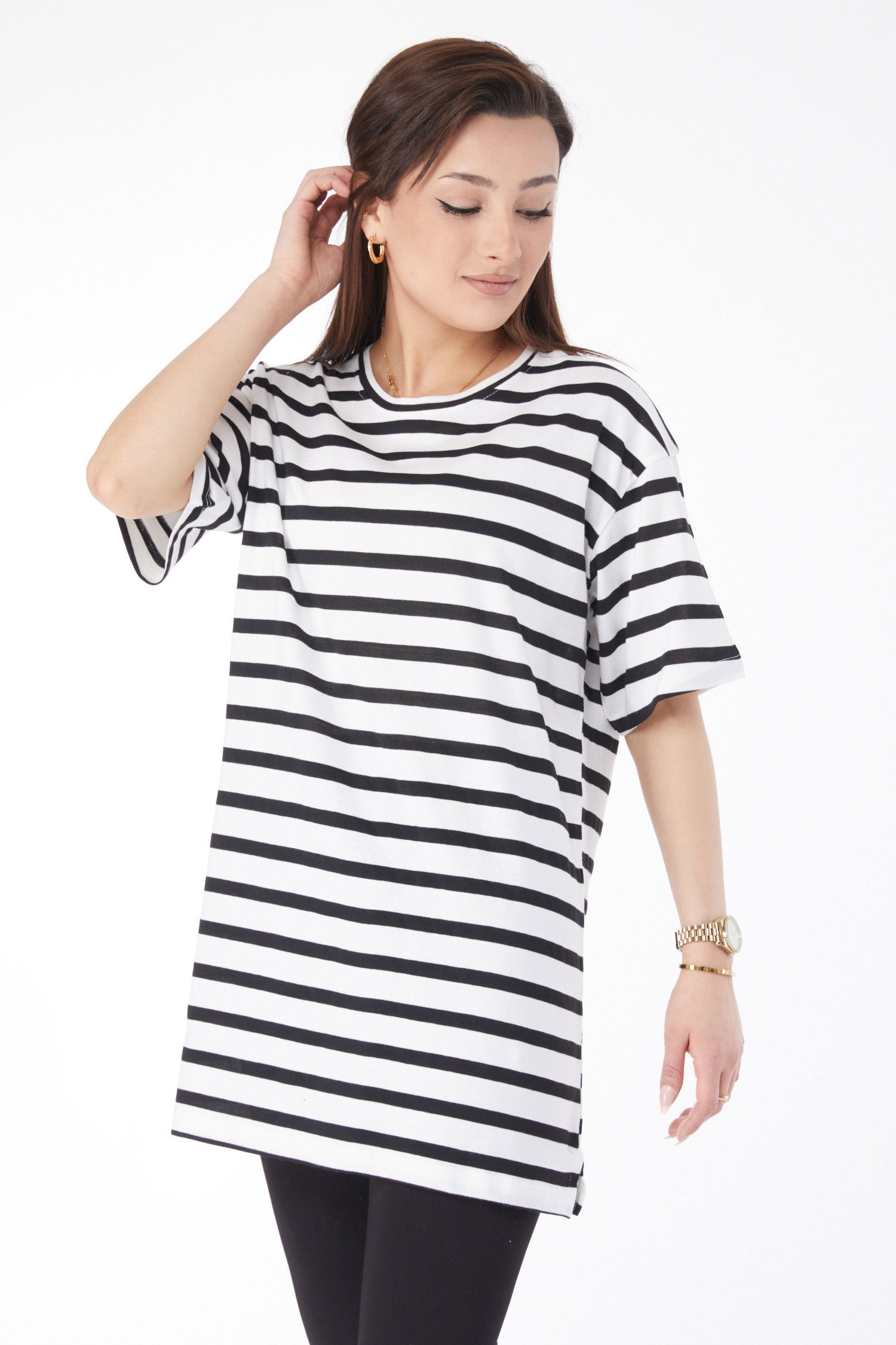 Kısa Kollu T-shirt Beyaz - 24657 BEYAZ