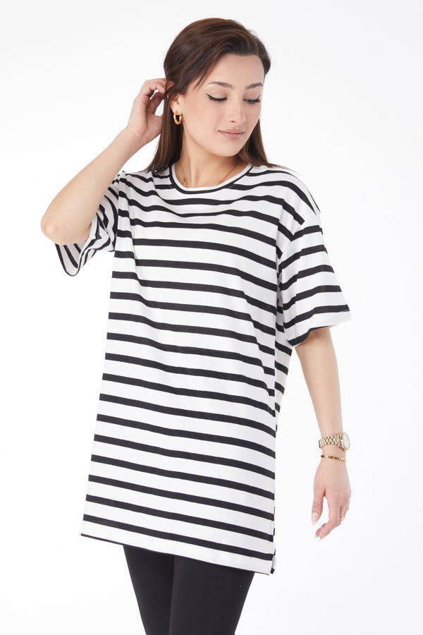 Kısa Kollu T-shirt Beyaz - 24657 BEYAZ