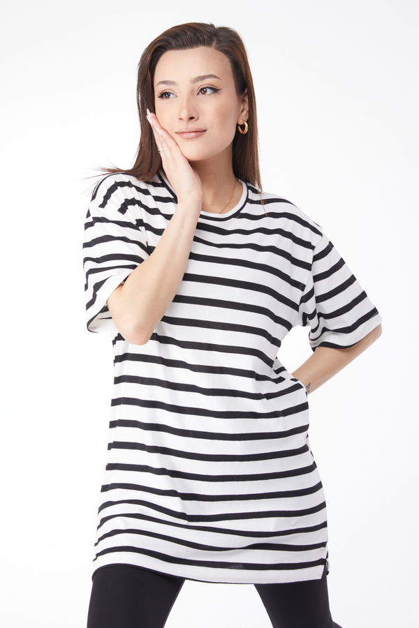 Kısa Kollu T-shirt Beyaz - 24657 BEYAZ