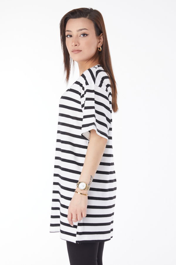 Kısa Kollu T-shirt Beyaz - 24657 BEYAZ