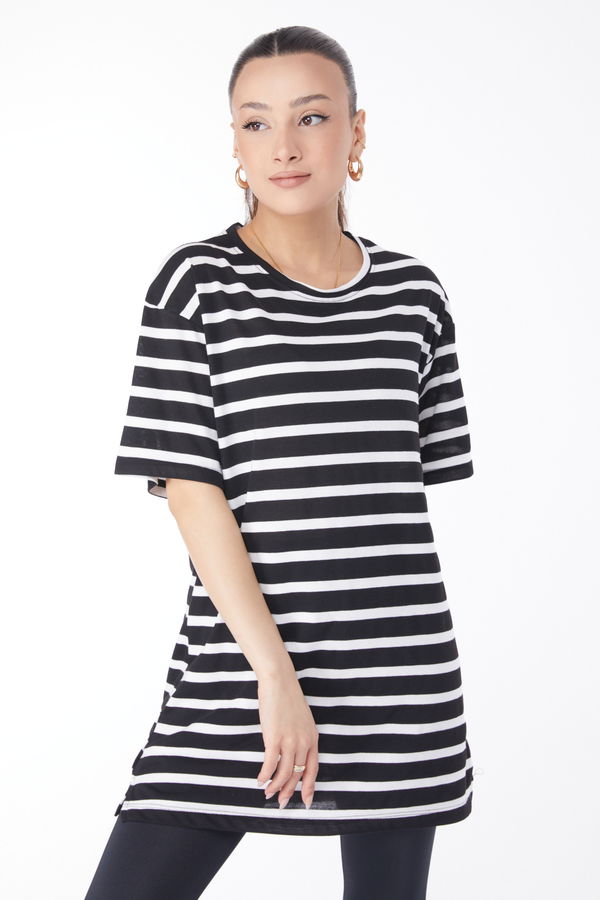 Kısa Kollu T-shirt Siyah - 24657