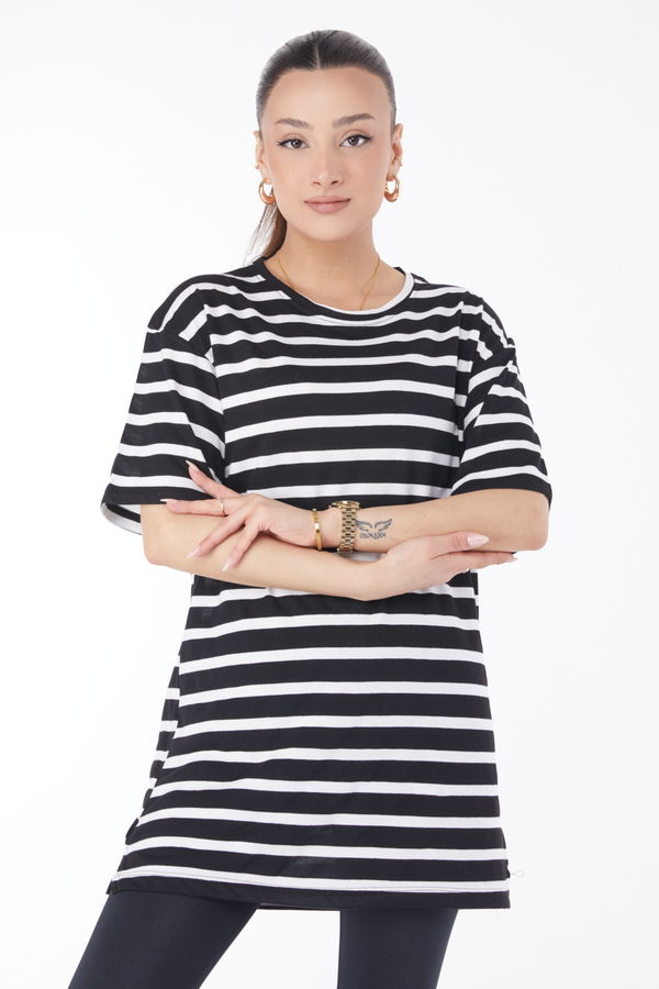 Kısa Kollu T-shirt Siyah - 24657
