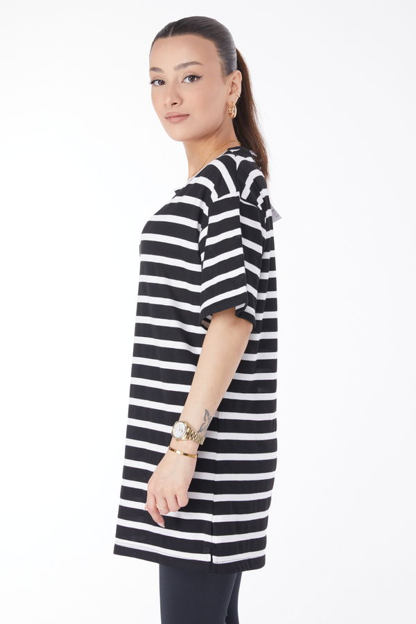 Kısa Kollu T-shirt Siyah - 24657