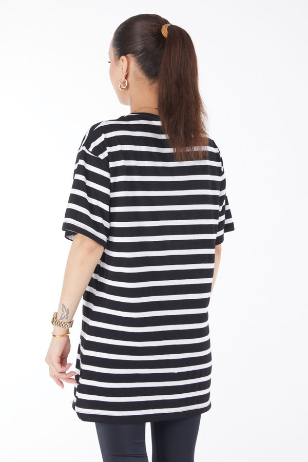 Kısa Kollu T-shirt Siyah - 24657