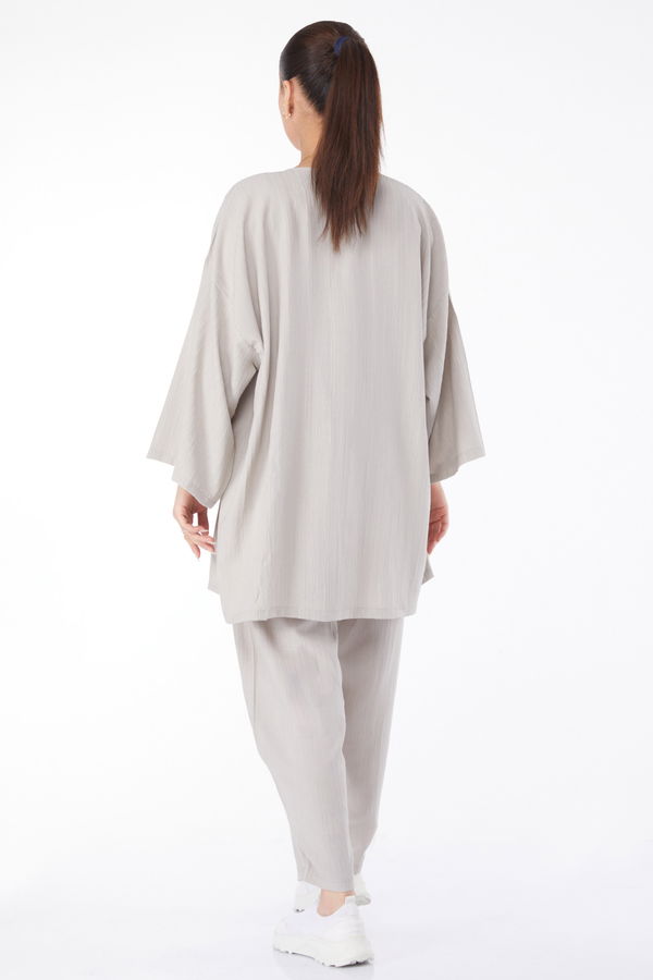 Kimono Pantolon İkili Takım Gri - 24679 GRİ