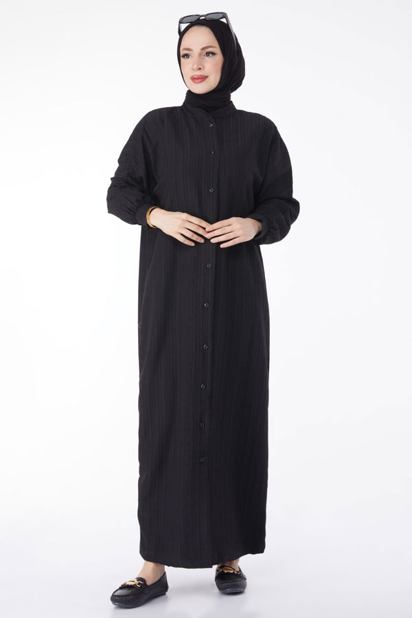 Düğmeli Yarsa Kol Kap Siyah - 24745